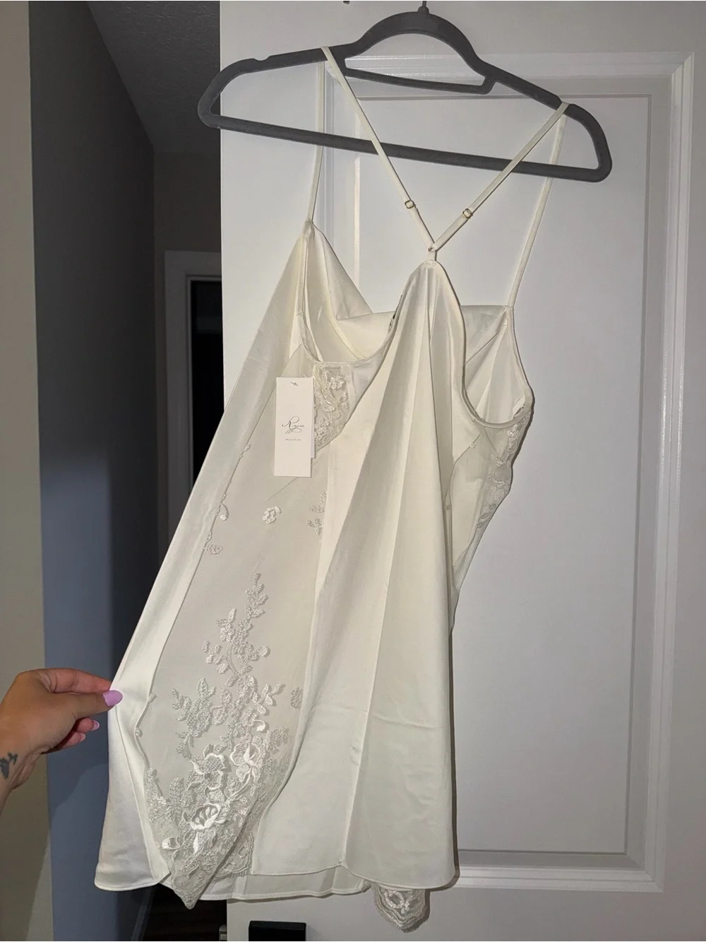 Rya Collection ivory satin